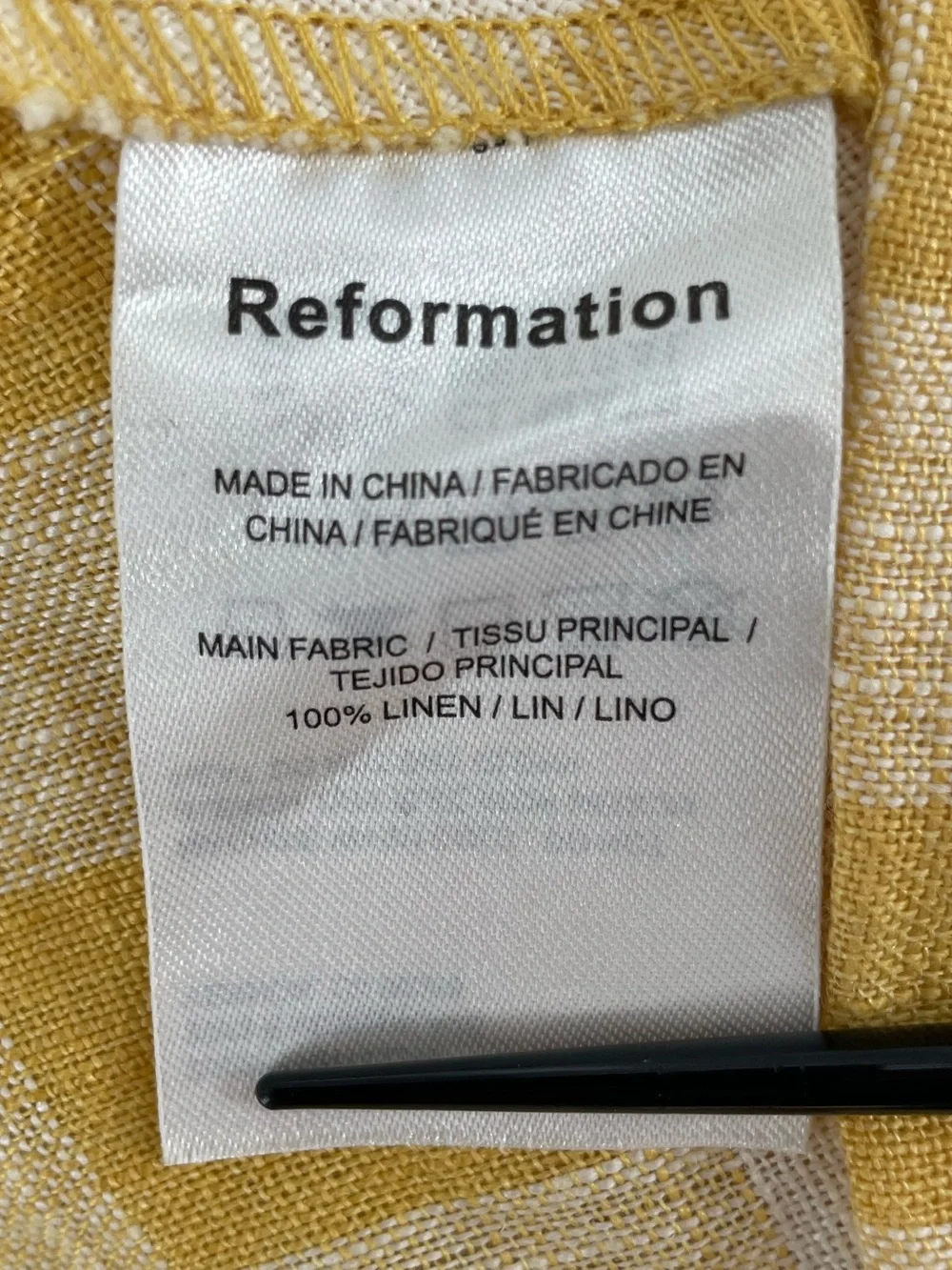 Reformation Barrett linen top